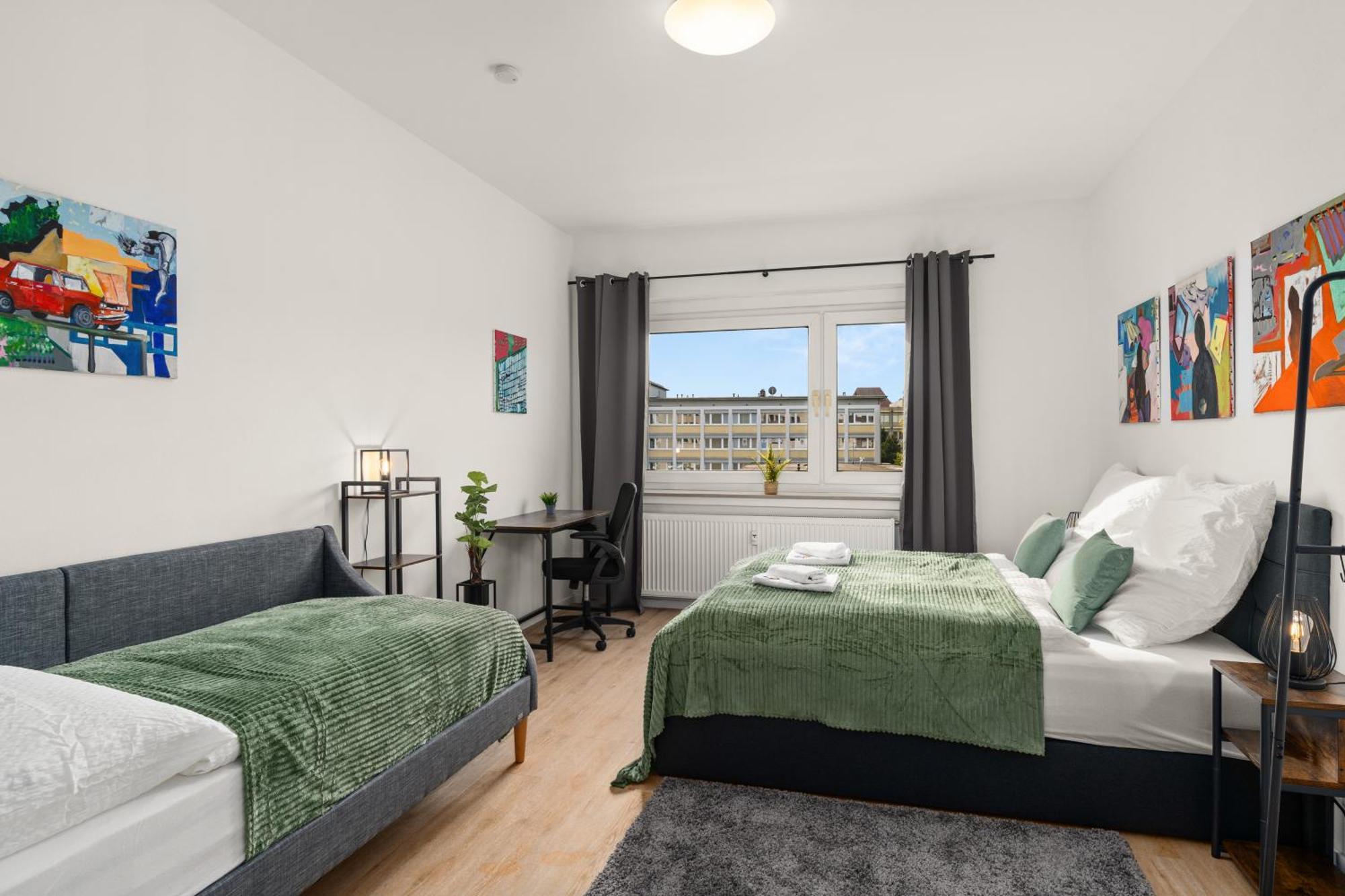 Homely-Apartment Manhattanart, Zentral, Parkplatz, Billard,Ps4, Dart, Balkon 빌레펠트 외부 사진